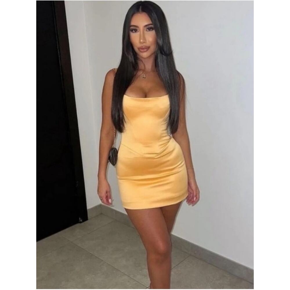House of CB Enya Apricot Corset Mini Dress XS - Picture 10 of 11